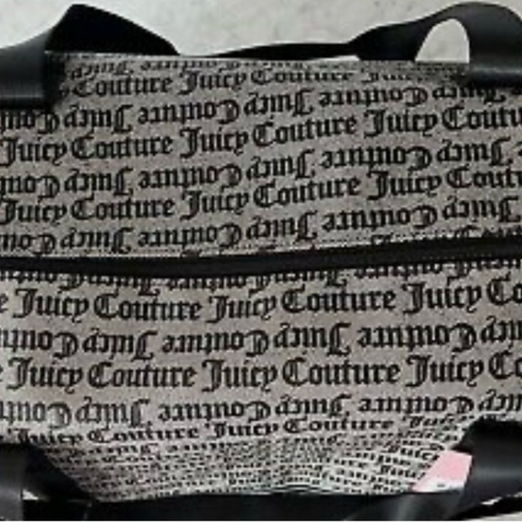 NWT Juicy Couture Women’s Carry-on Duffel Travel Bag Black/Cream - Picture 5 of 13